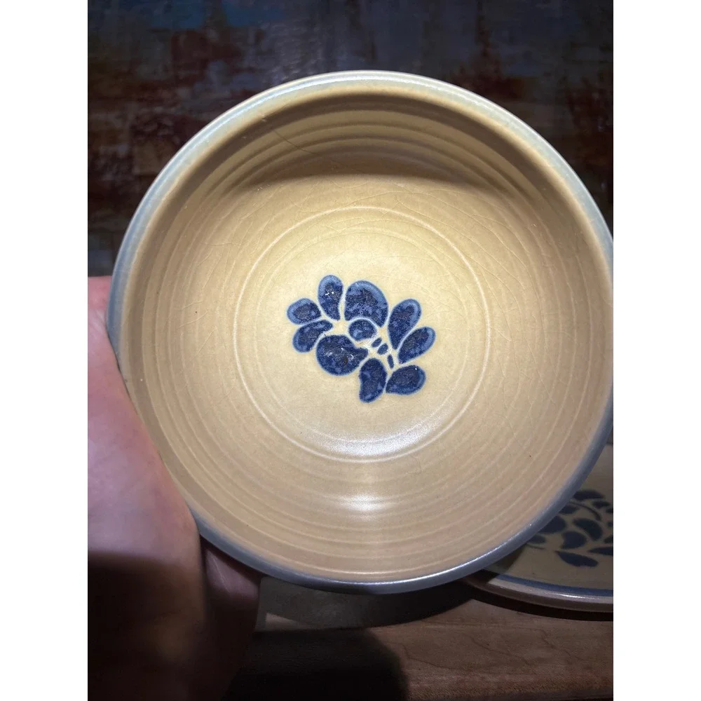 Pfaltzgraff FolkArt Soup Cereal Bowl‎ 009 and Bread Plate Set Vintage USA Made